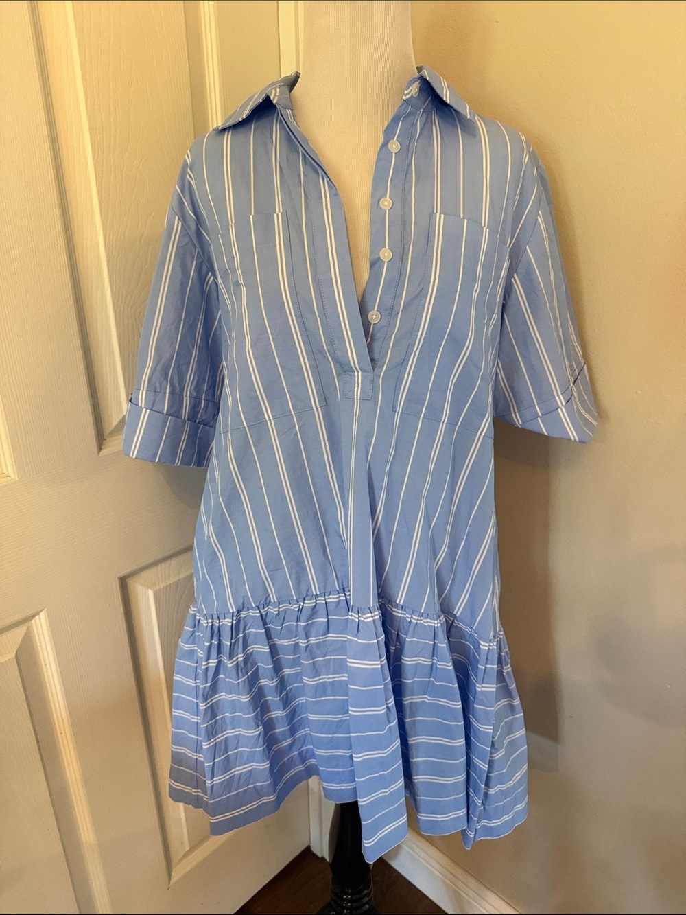 Simkhai Oxford Striped Dress, Size S